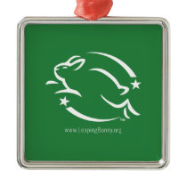 Leaping Bunny Logo ornaments