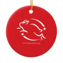 Leaping Bunny Logo ornaments