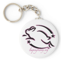 Leaping Bunny Outline Keychains