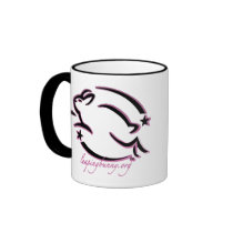 Leaping Bunny Outline mugs