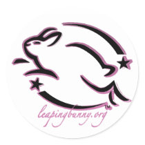 Leaping Bunny Outline Sticker