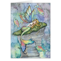 Leaping Carp Mermaid Greeting Card by Molly Harris