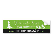 Leaping Dancer bumper stickers by hillirishdance Leaping Dancer bumper stickers
