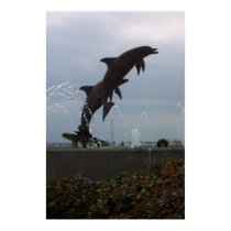 Leaping Dolphins Fountain posters