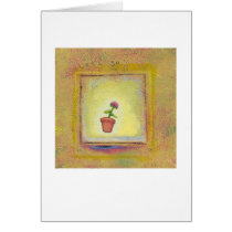 Leaping flower pot floating to anywhere fun ART cards