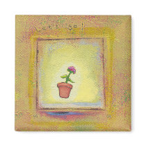 Leaping flower pot floating to anywhere fun ART magnets