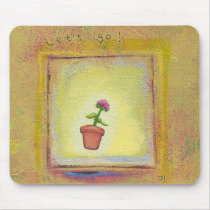 Leaping flower pot floating to anywhere fun ART mousepads
