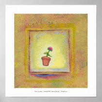Leaping flower pot floating to anywhere fun ART posters