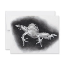 LEAPING FROG: PENCIL REALISM invitations by joyart LEAPING FROG: PENCIL REALISM invitations