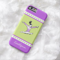Leaping Gymnast w/ Monogram Barely There iPhone 6 Case