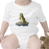 Leaping largemouth bass t-shirts by OutDoorWorld Leaping largemouth bass t-shirts