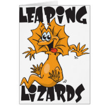 leaping lizards card