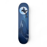 Leaping Orca and Moon Skateboard