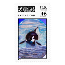Leaping Orca postage