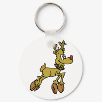 Leaping Rudolph keychains