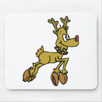 Leaping Rudolph mousepads