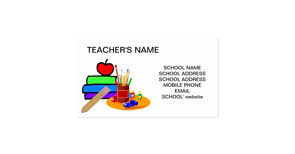 LEARN EDUCATORS BUSINESS CARD Zazzle