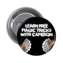 Learn Free Magic Tricks With Cameron Pinback Buttons