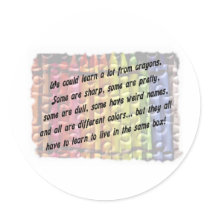 learn from crayons stickers by hopefay learn from crayons stickers