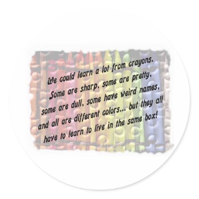 learn from crayons Sticker