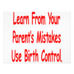 Learn From Your Parents Mistakes Use Birth Control Invites