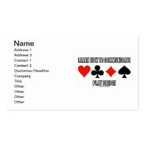 Learn How To Communicate Play Bridge business cards