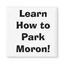 Learn How to Park Moron! magnets
