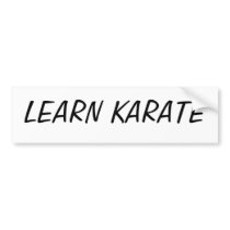 LEARN KARATE bumper stickers