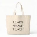 Learn Share Teach bags
