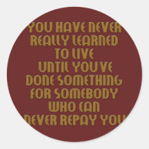 learn to live collection round sticker