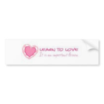 Learn to love <3 bumper stickers