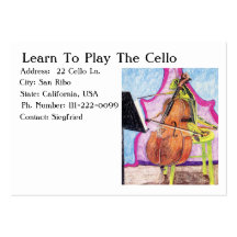 Learn To Play The Cello Business Card Template