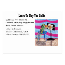 Learn To Play The Violin Business Cards