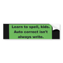 Learn to Spell Bumper Sticker