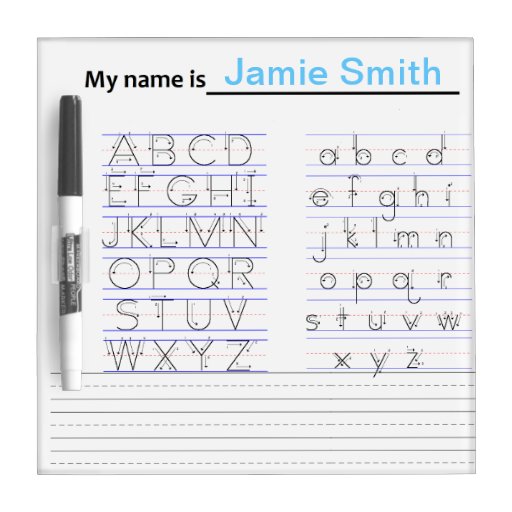 learn to write dry erase board Zazzle