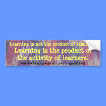 learning bumper stickers