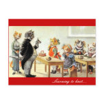 Learning to Knit Postcard