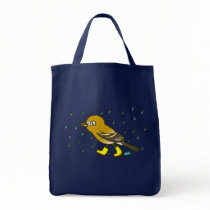 Least Flycatcher walks in the rain doodle art Bag bags