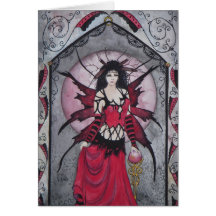 leather and lace fairy card
