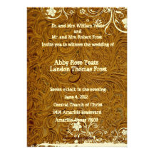 Leather and Lace Wedding Invitation
