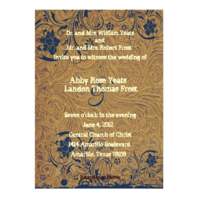 Leather and Lace Wedding Invitation