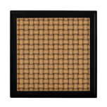 Leather Basket Weave Trinket Box