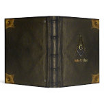 Leather Bound Book with Square and Compass binders
