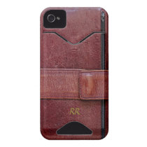 Leather Bound Personal Organizer on iPhone 4/4S ID