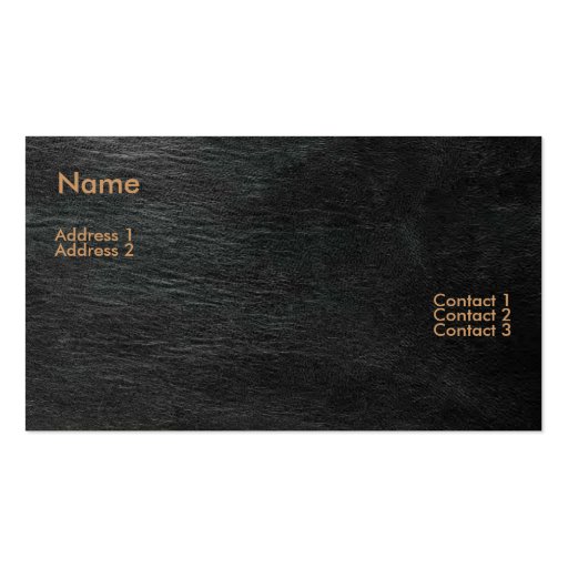 Leather Business Card (back side)