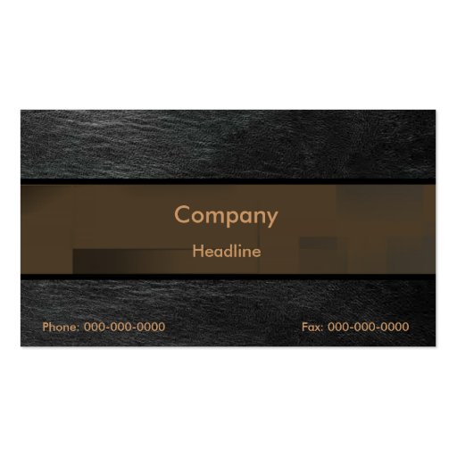 Leather Business Card (front side)