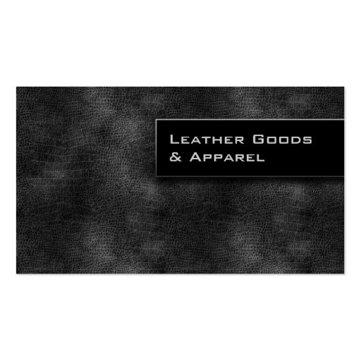 Leather Business Card Black Silver Gray (front side)