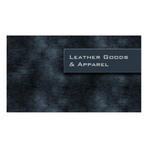 Leather Business Card Blue
