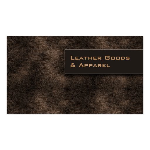 Leather Business Card Brown Bronze (front side)