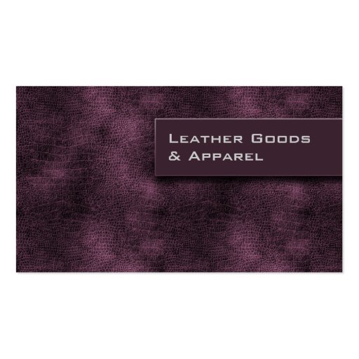 Leather Business Card Purple (front side)